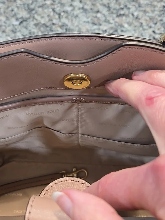 Michael Kors Reagan Signature Brown Medium Satchel - Picture 14 of 14